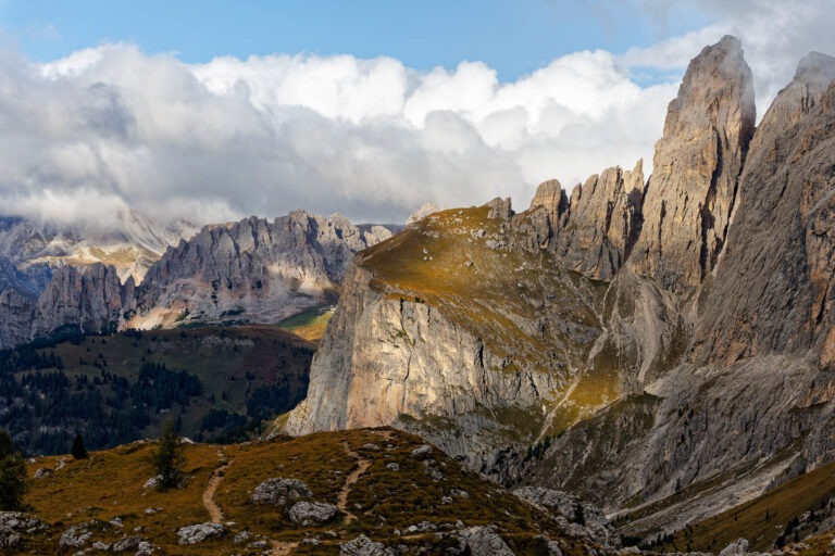 Panorama vom Grödner Joch aus